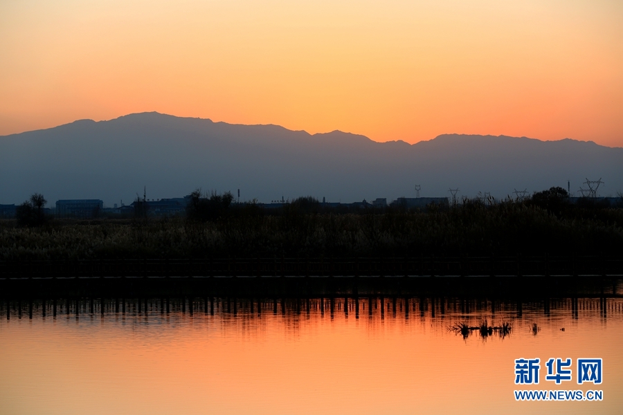 【大美甘肅】戈壁濕地夕照如畫(huà)