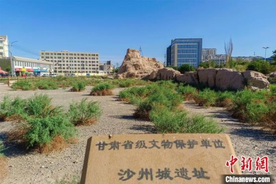 圖為沙州郡城遺址公園古遺址?！⊥醣筱y 攝
