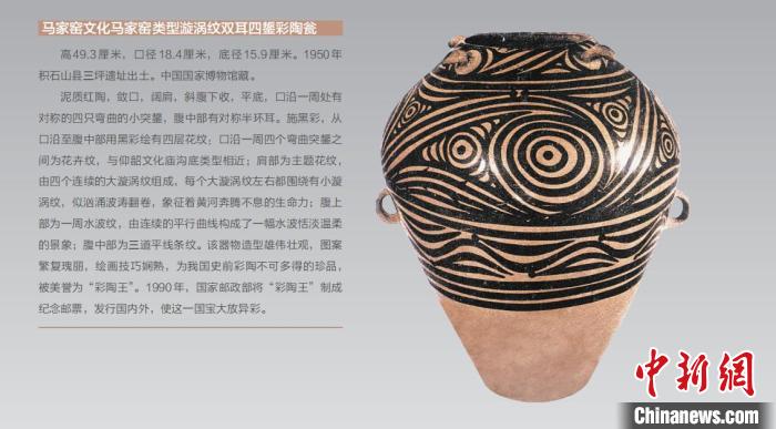 圖為“彩陶王”展板?！∨R夏州融媒體供圖