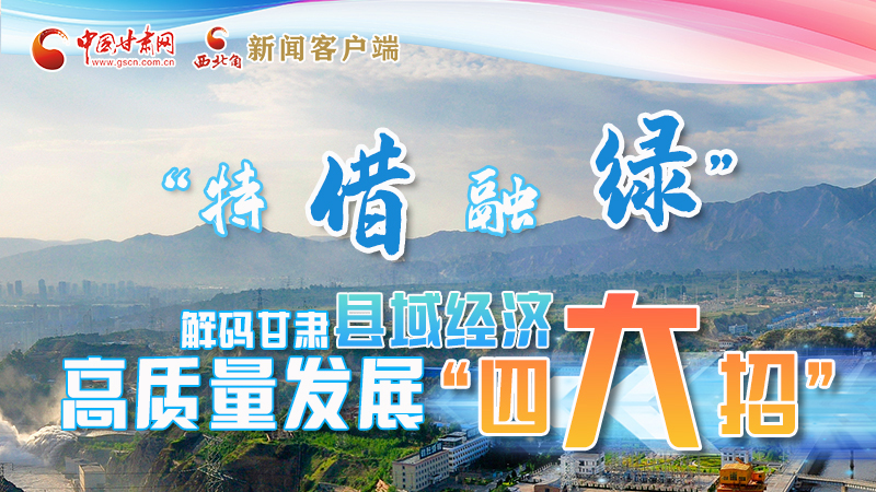 圖解|“特、借、融、綠”解碼甘肅縣域經(jīng)濟高質量發(fā)展“四大招”